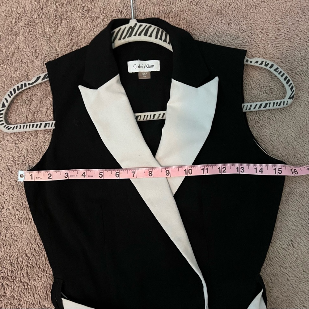 Calvin Klein Black and White Dress Size 2 Petite - Picture 11 of 14